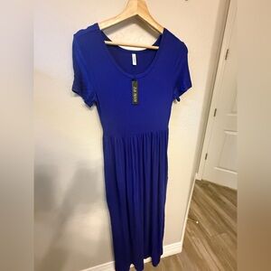 Elegant Royal Blue Maxi Dress